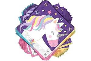Unique Stars & Unicorn Party Napkins, 16Ct