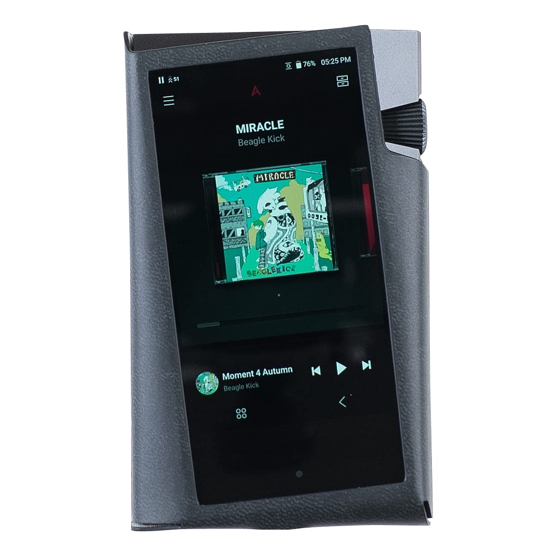 MITER CASE for Astell&Kern SR35, Hand Crafted Italy PU artificial Leather Cover for AK-SR35 (Black)