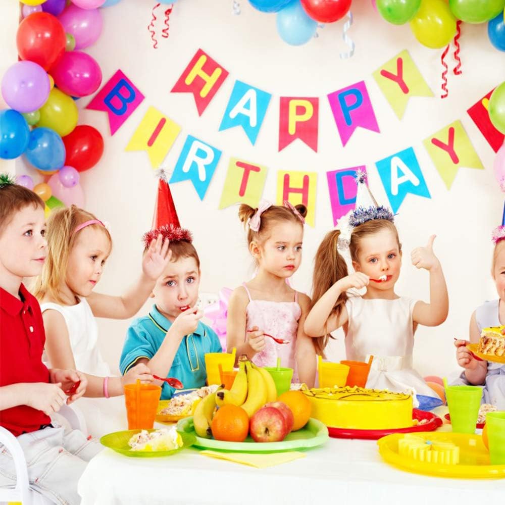 Premium 100 Balloons, Latex Party Helium Colored Balloons, 10 Assorted Colors 12 Inch Rainbow Colorful Balloons Bulk Pack for Birthday Parties Supplies and Arch Decoration: Health & Personal Care