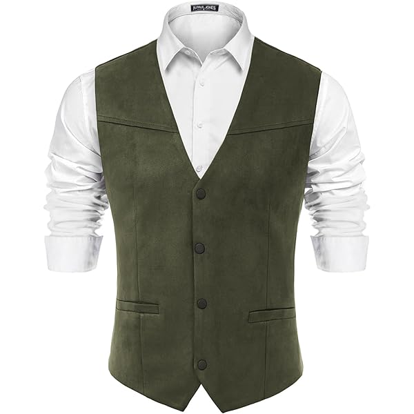 Wyoming Traders Men's Texas Black Regular Concealed Carry Vest – Cotton, Button Front
