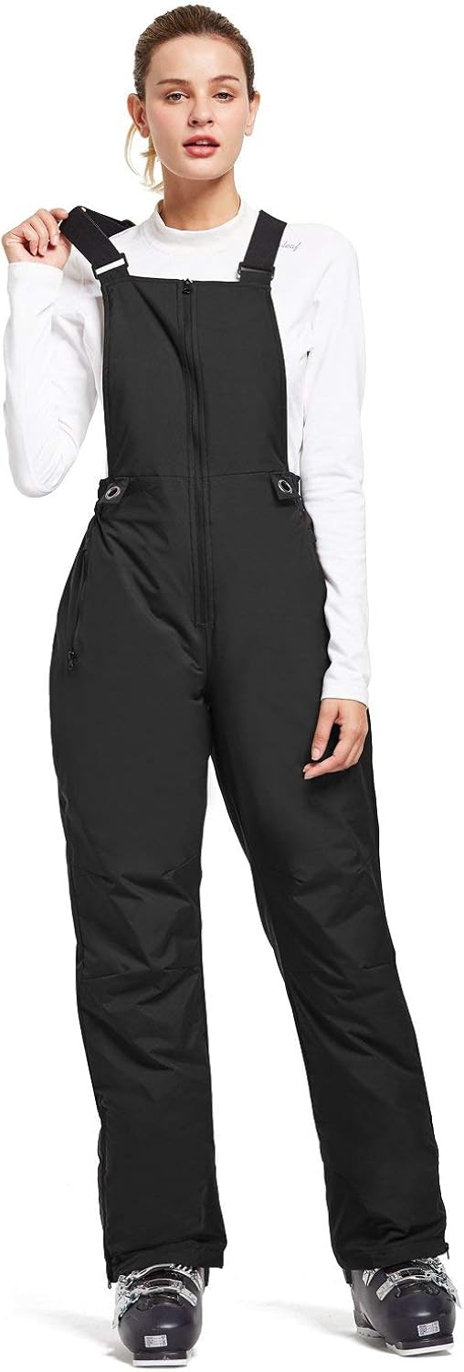 BALEAF Women's Insulated Waterproof Ski Bib Overalls Snow Windproof Snowboarding Pant: Clothing