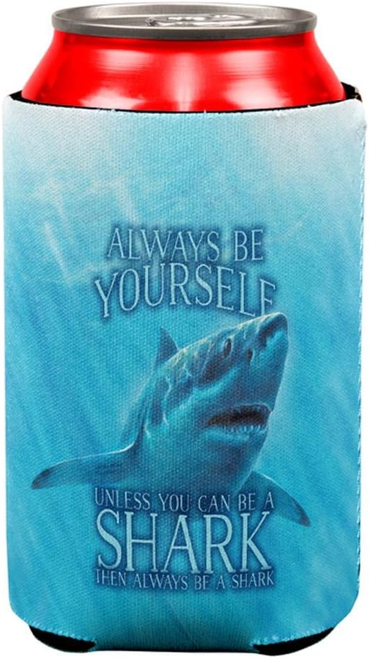 Old Glory Always Be Yourself Unless Great White Shark All Over Can Cooler Multi Standard One Size