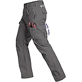 NAVEKULL Men's Flex Work Pants Stretch Ripstop Water-Resistant Utility Cargo Pants Lightweight Workwear Tactical Pants