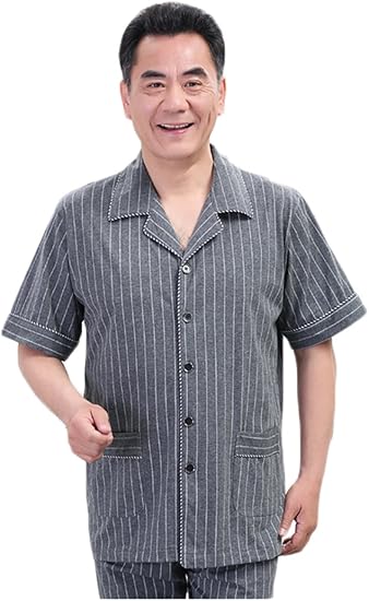 Amazon 19 パジャマ メンズ 前開き 大きいサイズ 小さいサイズも 上下セットアップ ルームウェア 部屋着 前開き 大人 父の日 プレゼント 紳士 パジャマ 通販