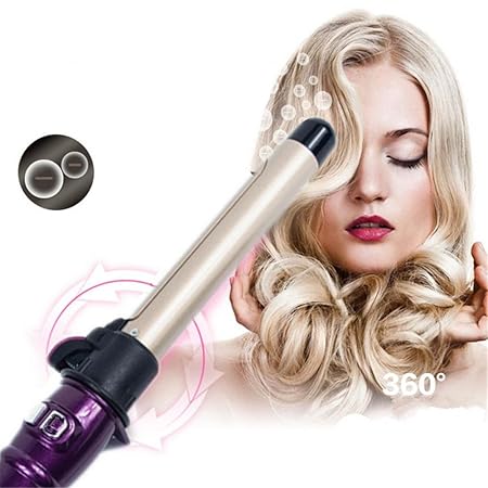 WGE Professionelle Drehende Keramische Automatische Lockenwickler Lockenstab Zange Beste Für Langes Haar Oder Kurzes Haar
