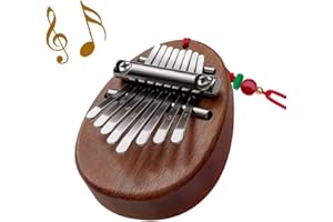 UCUBER Kalimba Thumb Piano 8 Keys - Portable Mini Size Finger Piano Marimba Musical Instruments Solid Wood Mibra Gift for Kids and Piano Beginners Professional (Mini Size)