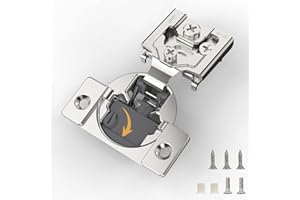 FURNIWARE [Closing Speed Control] 10 Pack 1/2 Inch Overlay Soft Close Hinges for Face Frame Cabinet, 4D Adjustment, Stainless Steel Kitchen Cabinet Hardware, 105° Open Concealed Self Closing Hinge