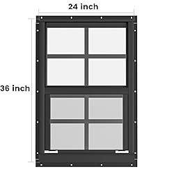 WRISIN 2 Pack Shed Windows 24" W x 36" H Flush