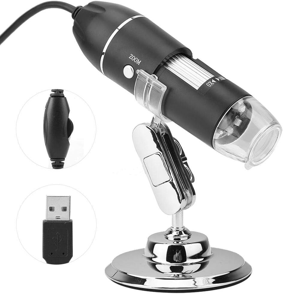 USB Microscope Camera for Laptop LED Microscope 50X-500X 2MP USB Digital Microscope for Computer with Holder Lab Microscopes for Industrial Checking, Jewelry Appraisal, Detecting - Image 5