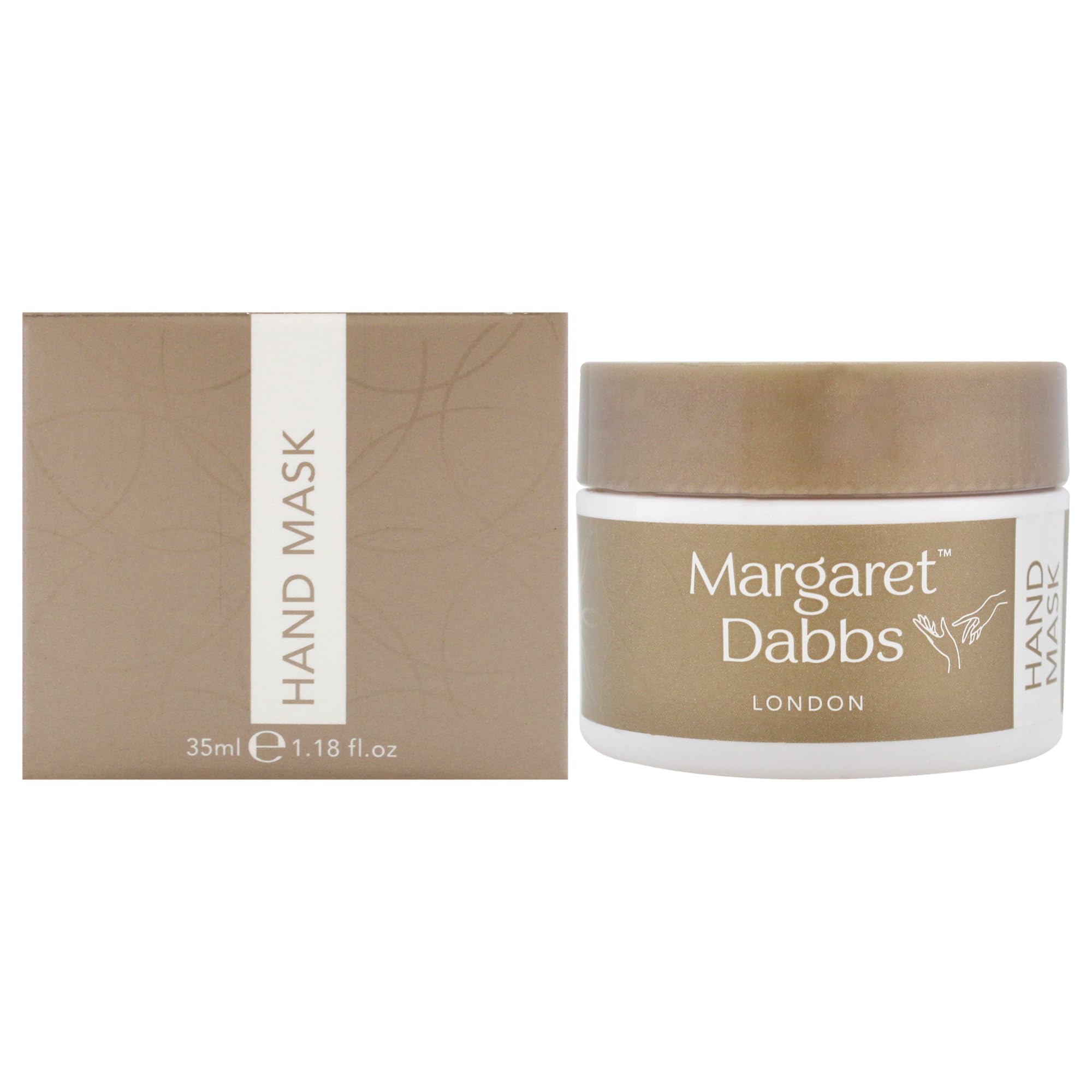 Margaret Dabbs Pure Overnight Hand Mask Softens Fine Lines and Boosts Firmness Rose and Lemon Scented 35ml
