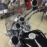 NOAM NMC4 - motorcycle/UTV/ATV 4 Channels Waterproof Speakers System With Bluetooth Streaming & AUX Input (CHROME)