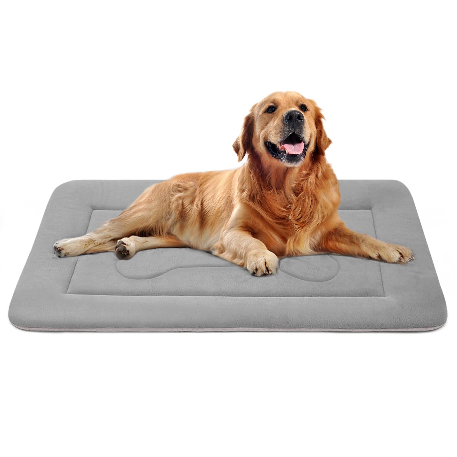 Image showcasing JoicyCo Large Dog Bed Soft Dog Crate Pad Mat 42 in Non-Slip Bottom ...