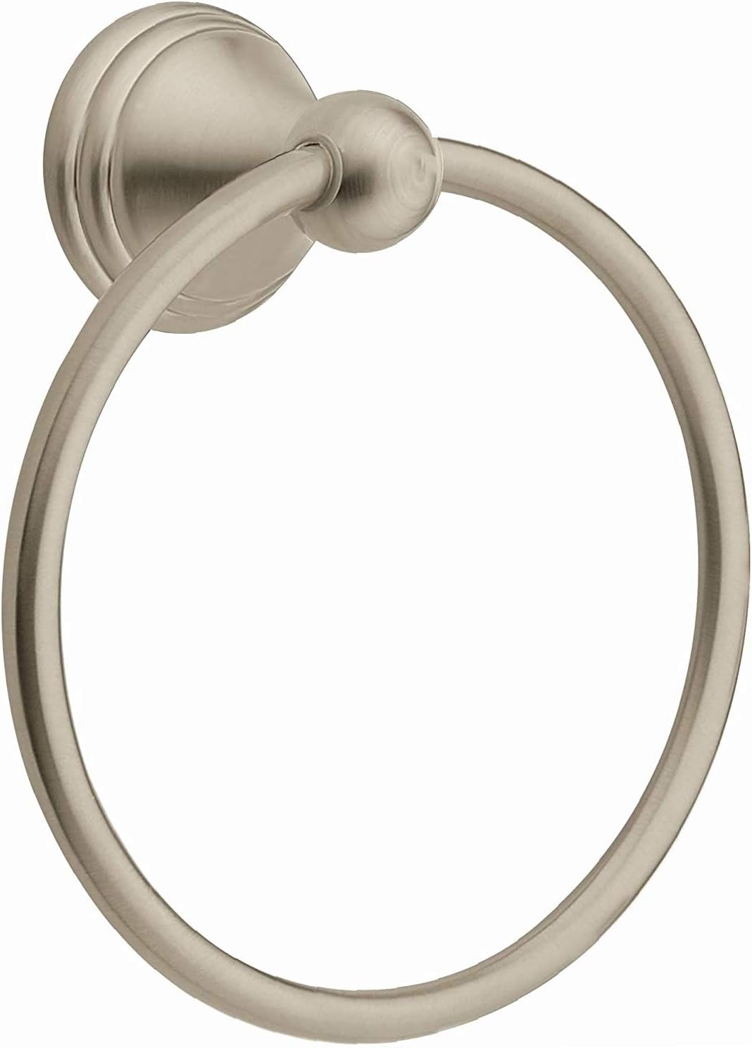 Moen DN8486BN Preston Collection Bathroom Hand Towel Ring, Spot Resist Brushed Nickel - Hand Towel Holder - 