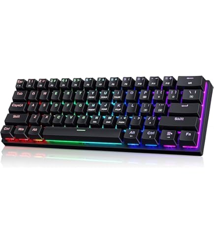 Mizar MZ60 Luna Mechanical Gaming Keyboard | 60% Keyboard 62 Key