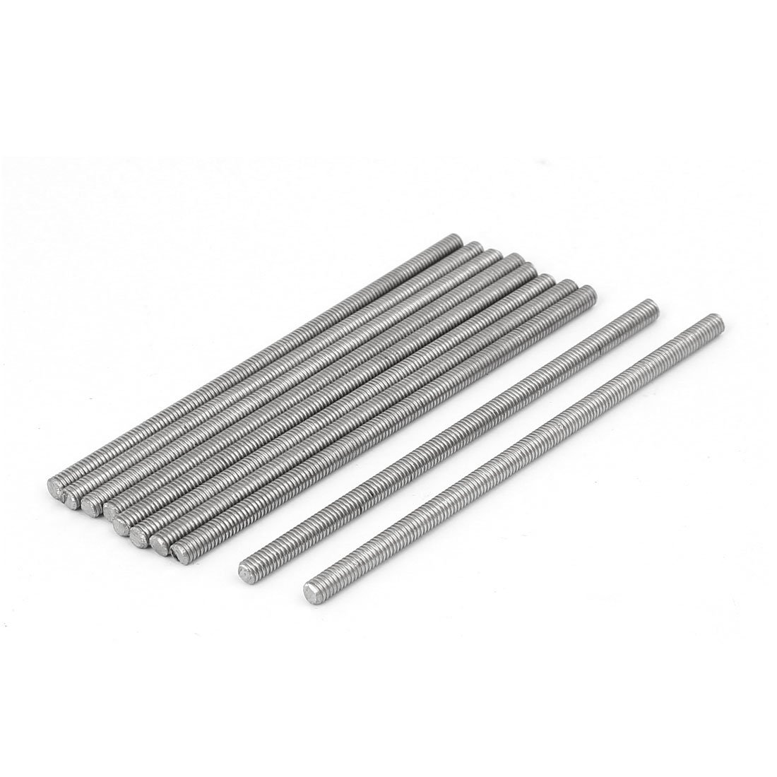 sourcingmap M4 x 90mm 304 Stainless Steel Fully Threaded Rod Bar Studs Fasteners 10 Pcs