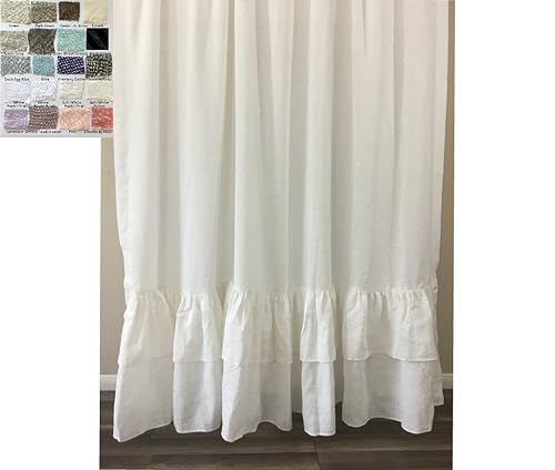 Amazon Com Linen Curtain With Double Layers Of Mermaid Long