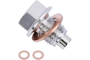 M14 x 1.5MM Stainless Steel Magnetic Oil Drain Plug with Neodymium Magnet Fits for Honda Acura Ford GM Mazda Hyundai KIA and 