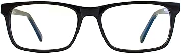Pixel Eyewear Designer Computer Glasses with Anti-Blue Light Tint UV Protection, Anti-Glare, Full Rim, Acetate Frame Black Color - Buteo Style