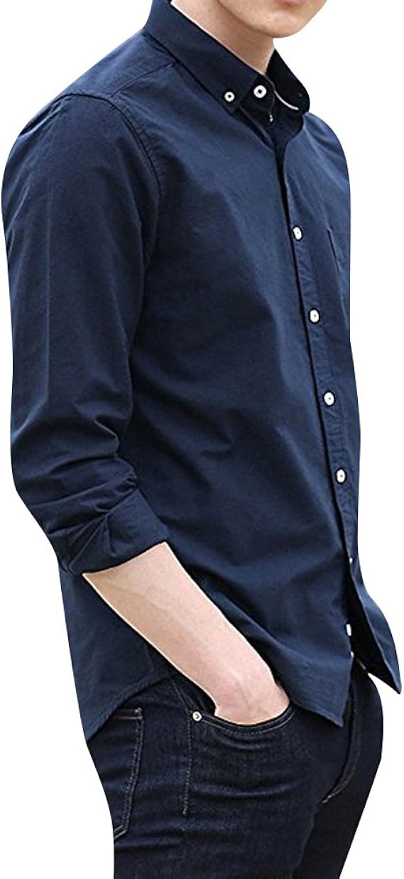 Amazon Yucheng シャツ ビジネスシャツ カジュアルシャツ 長袖 無地 メンズ ファッション カジュアル ビジネスウェア 春夏ウェア 3xl ネービー コート ジャケット 通販