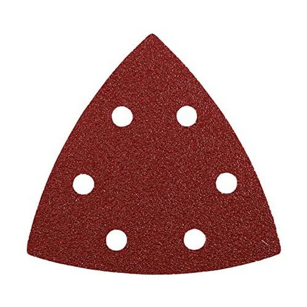 kwb Sanding Triangles 93 Mm Made of High-Grade Aluminium Oxide with Grit 40, Tool-Free Change, Synthetic Resin Bonding and Reinforced Paper Backing for Coarse Sanding of Wood and Metal