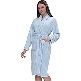 Fancylovesotio Premium Fleece Womens Robe, Super Soft Cozy Bathrobe for Women Long Plush Shawl Collar Spa Warm Quick Dry