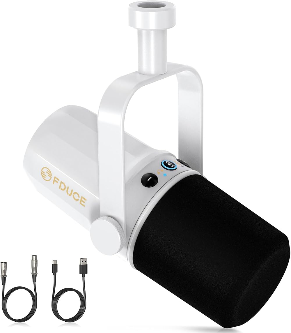 FDUCE SL40 Dynamic Microphone USB/XLR for Podcasting Gaming Live Streaming