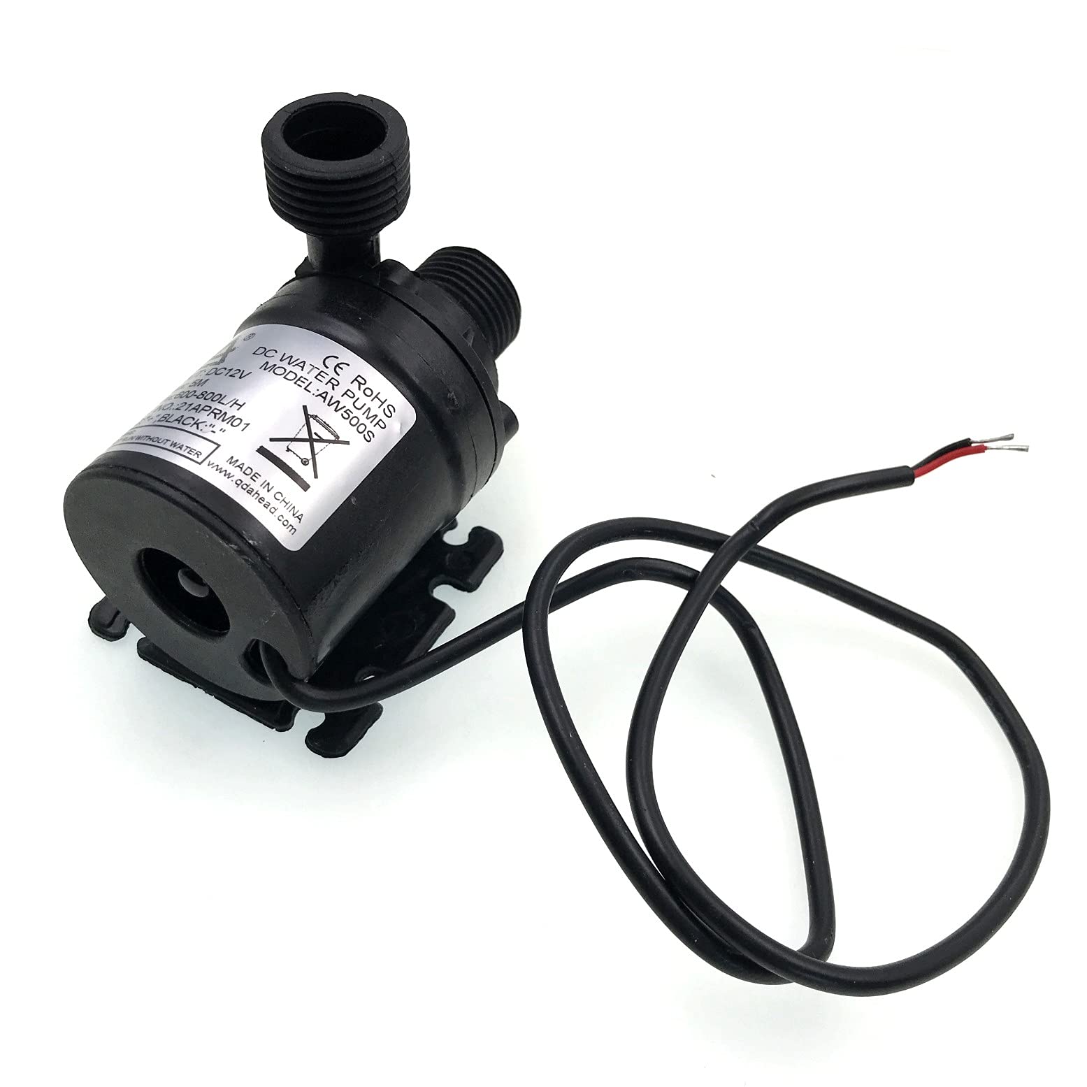 JZK DC 12V Brushless Submersible Water Pump 800L/H 5M Micro Small Water Pump for Pond/Fountain/Pool/Aquarium Water Circulation System, Solar Circulation System