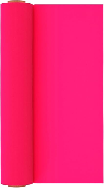 Amazon Com Rollo De Vinilo De Transferencia De Calor Color Rosa Neon Para Camisetas De 12 0 In X 12 0 In Arte Manualidades Y Costura