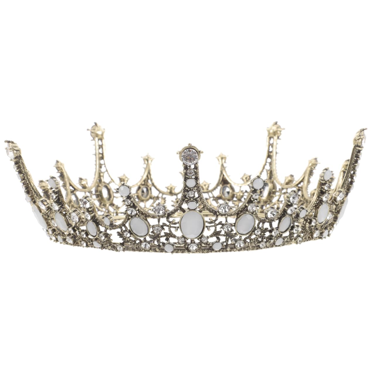 Vintage Baroque Crystal Princess Diadem Wedding Bridal Diamante Rhinestone Tiara Crowns Pageant Quinceanera Prom Hair Jewelry