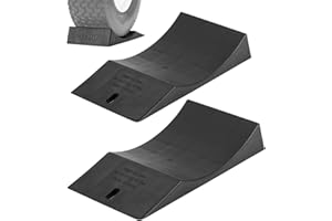 GICOOL 2-Pack Tire Saver Ramp for 13-17" Tire and Wheel, Flat-Free & Tubeless Tire Protector to Prevent Flat Spots Caused by Long Storage Parking for Riding Lawn Mower Garden Tractor