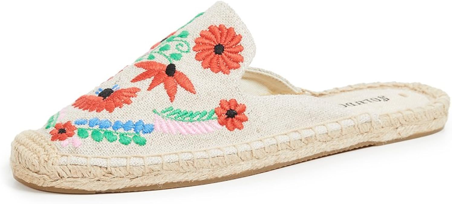 soludos embroidered mule