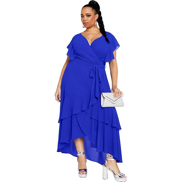knee length dresses for ladies Chelsea Off The Shoulder Ruffle Maxi Dress – VICI main image 1