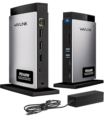 Amazon.com: WAVLINK Laptop Docking Station 3 Monitors(Max