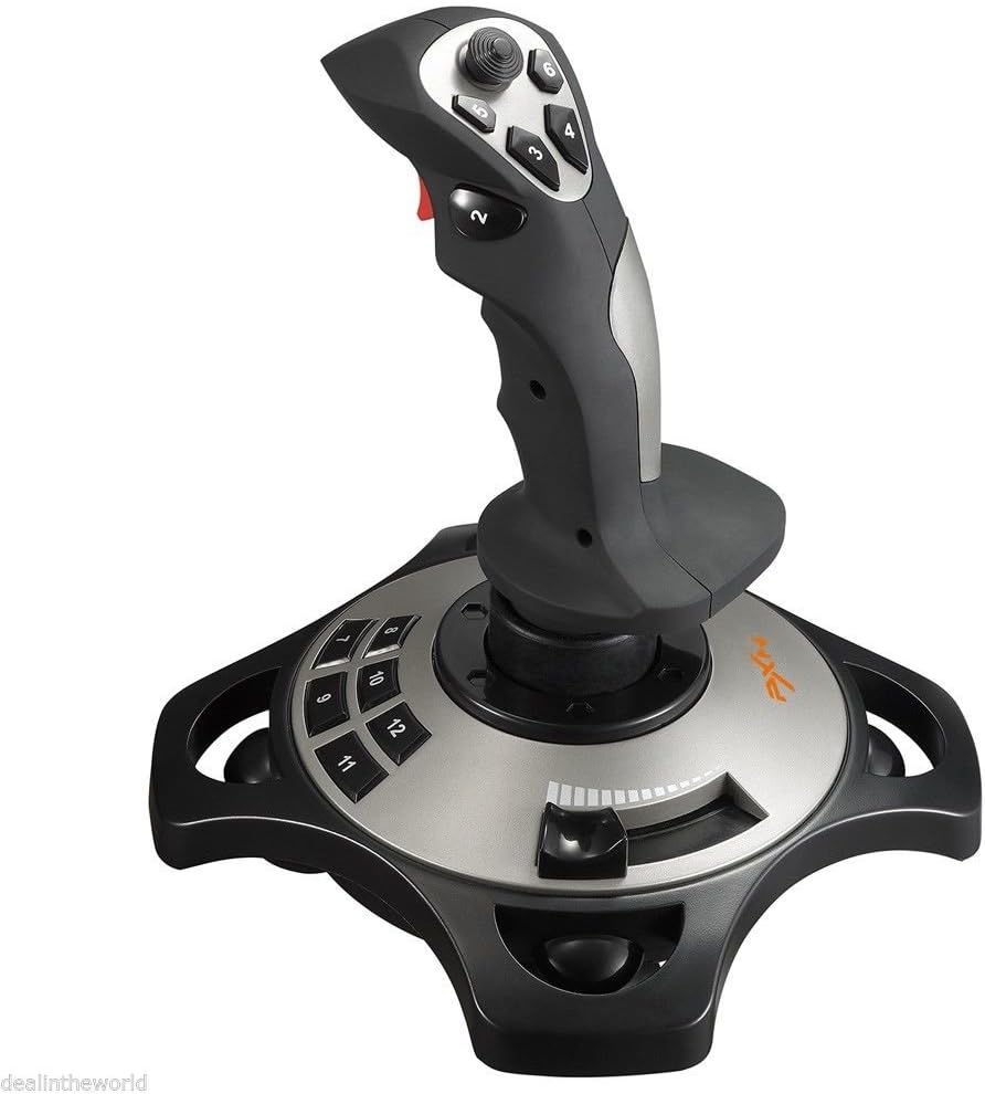 PC Flight Joystick Vibration Flying Simulator Gaming Controller (win7/win10) 4 Axles Flying