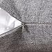Home Brilliant Decorative Pillow Case Burlap Soft Solid Linen Euro Sham Throw Pillow Cover for Couch, 24x24(60cm), Dark Grey