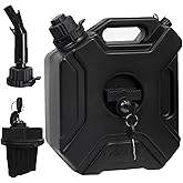 5L 1.3 Gallon Gas Can Utility Storage Cans Emergency Backup Tank with Pack Locking Mount Filling Spout for UTV ATV Motorcycle