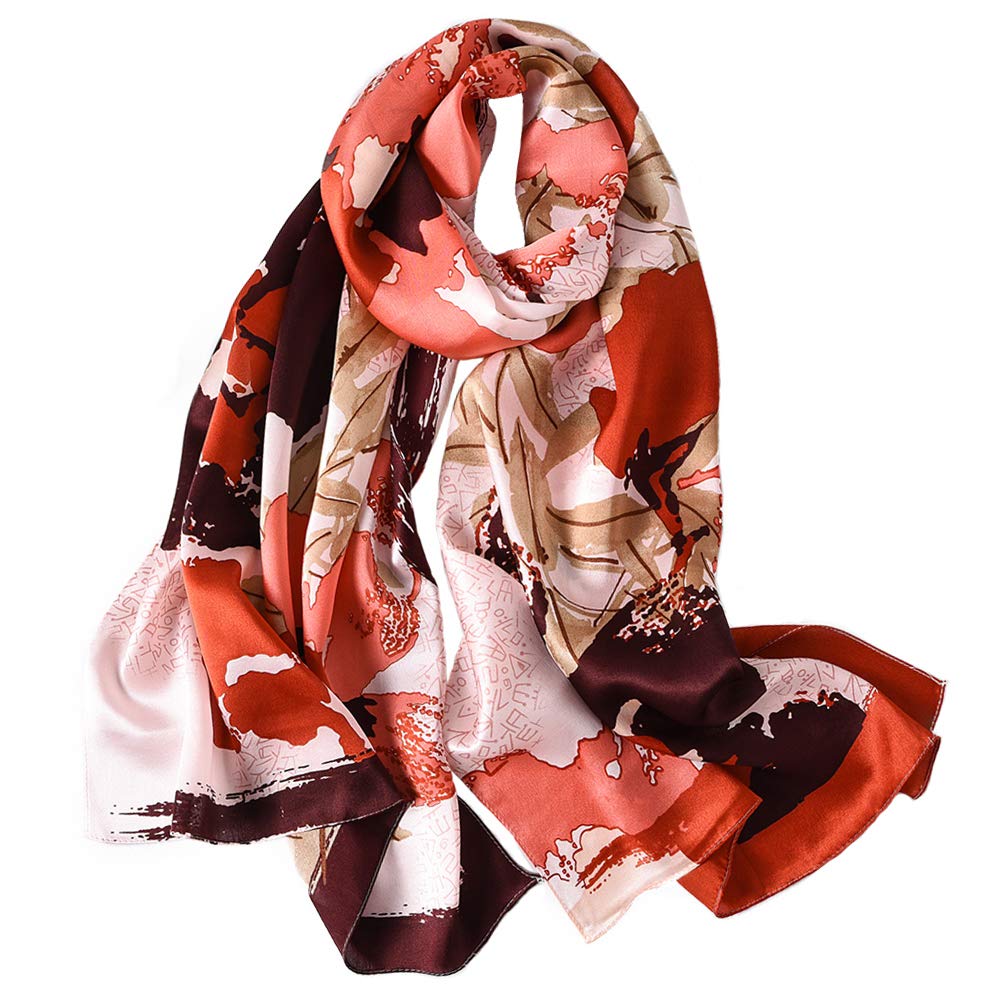 STORY OF SHANGHAIWomens 100% Natural Mulberry Silk Scarf Multi-use Scarves for Ladies