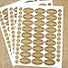 81 Blank Apothecary Oval Poly Weatherproof Kraft Look Essential Oil Bottle Labels with 81 Round Cap Labels by Rivertree Life primary