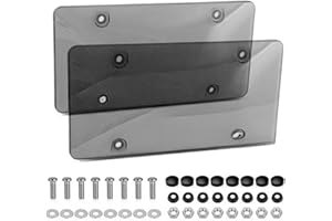 ANBOO 2 Pack License Plate Cover, Clear License Plate Protector License Plate Frame for American Standard Cars,12.2"x6.3", Grey
