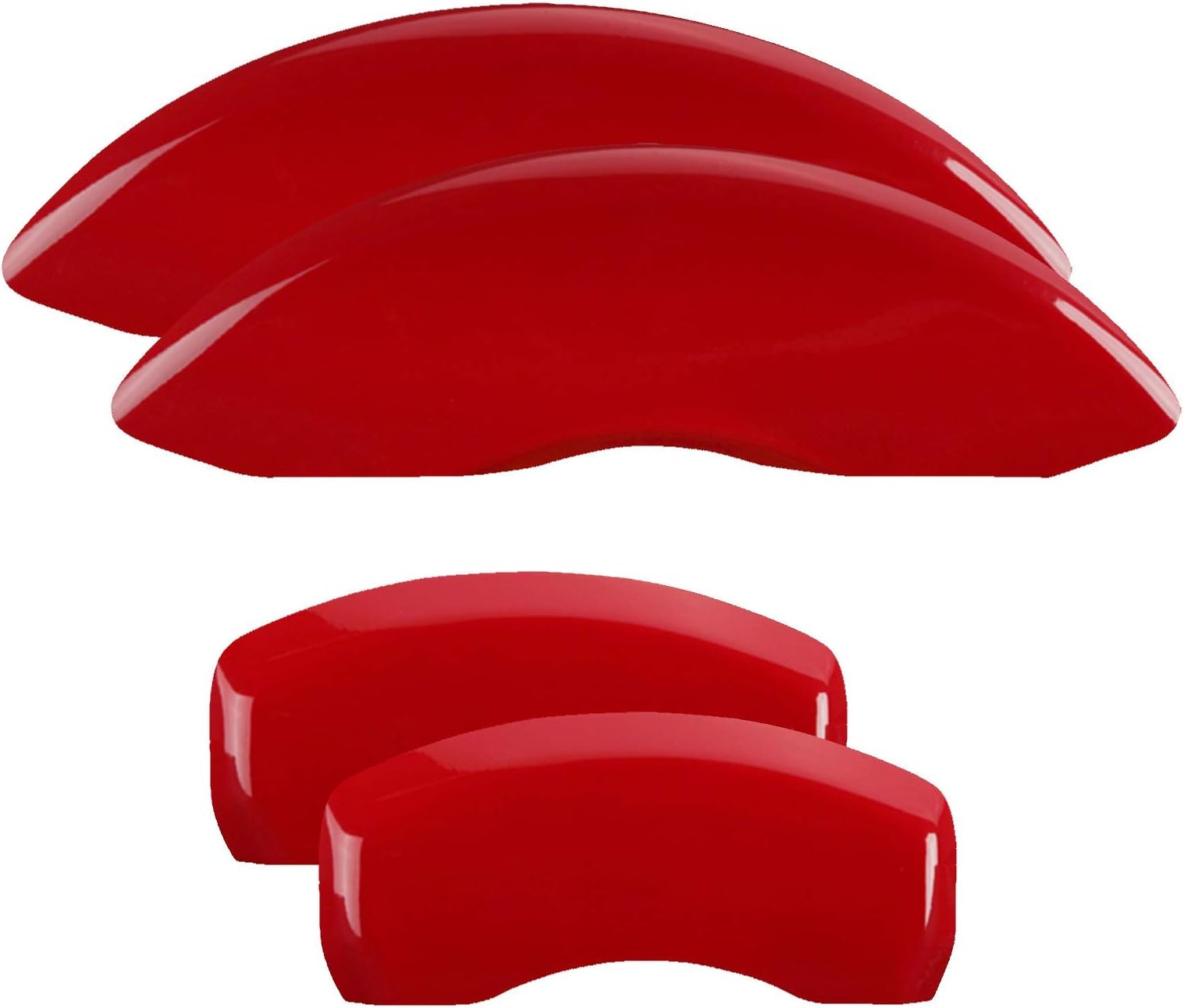 MGP Classic Caliper Covers 42019SCLCRD Red Brake Covers for Jeep Wrangler 2018 2019 2020 2021 (Front and Rear Covers; Set of 4)