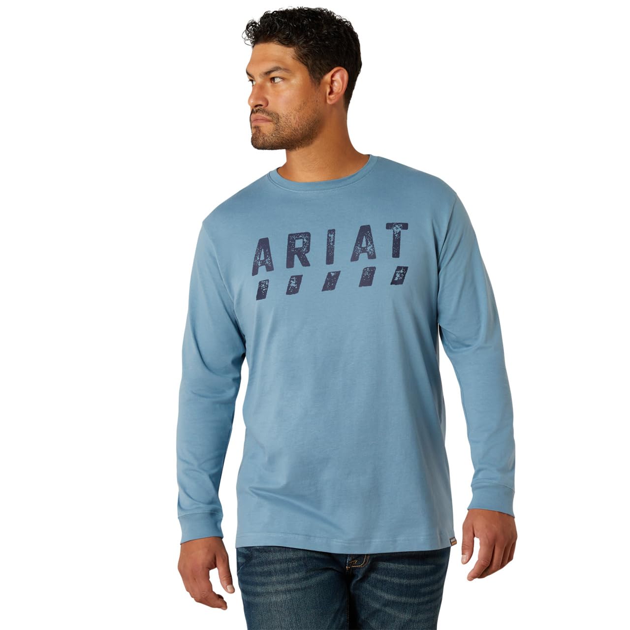 Ariat Rebar Cotton Strong Logo T-Shirt, Bluestone, XX-Large Tall Image