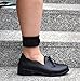 Adjustable Ankle Band with Snaps Closure for Men and Women, Compatible with Fitbit Blaze Fitbit Charge 2/3/4/5 Fitbit Zip Fitbit Inspire HR or Garmin Vivofit/2/3/4 (Black, Medium)