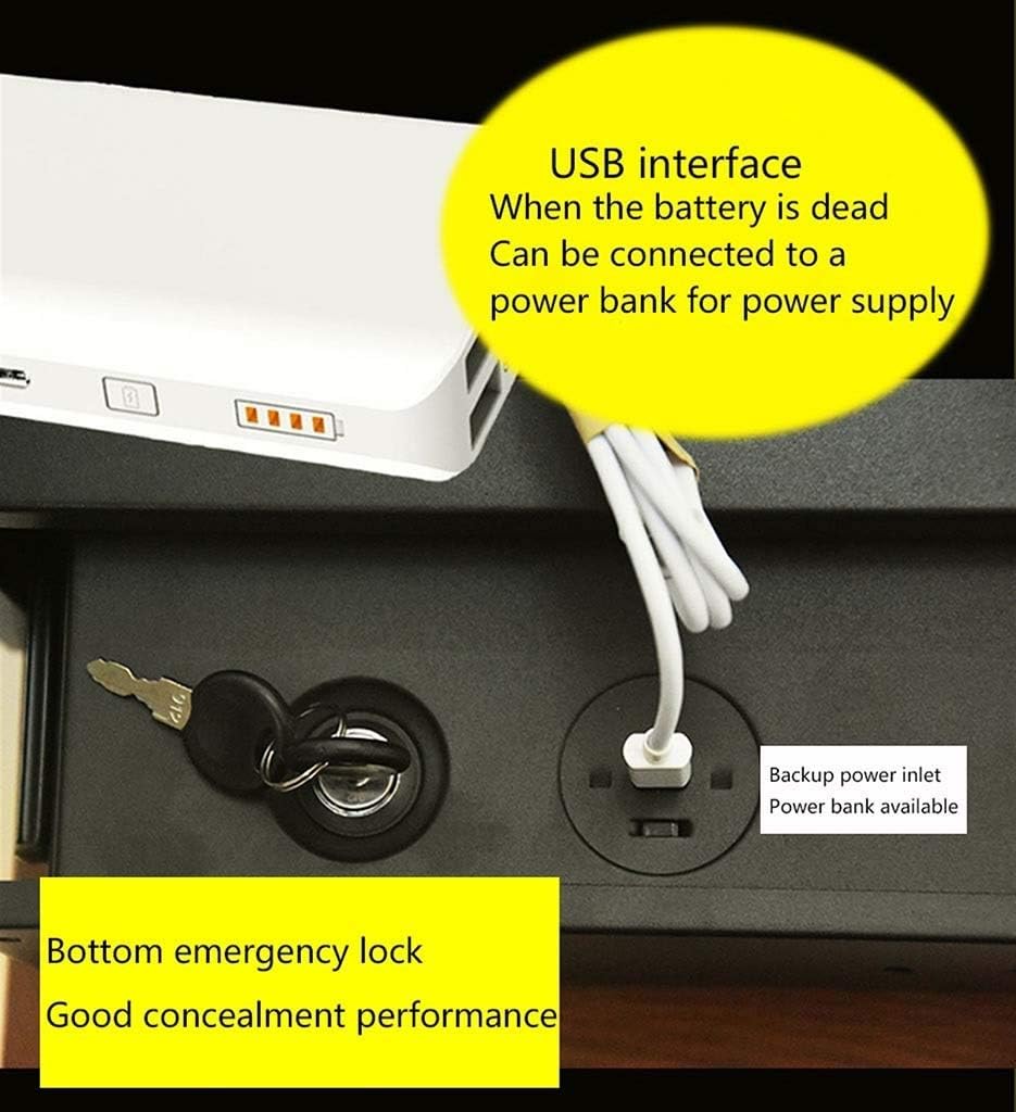 Mgo Safe Safety Cabinet Hidden Safe Biometric Lock Drawer Lock File Cabinet Fingerprint Cabinet Lock Smart Electronic Cabinet Lock USB Charging (Size : B): Home & Kitchen