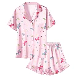 Umeyda Girls Satin Silky Collar V Neck Ruffle Short