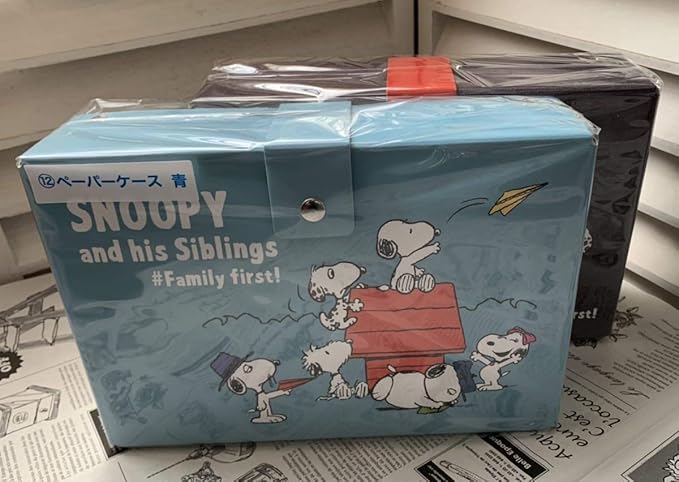 Amazon スヌーピー当りくじ ペーパーケース2個 青 黒 Snoopyピーナッツ きょうだい オラフ ベル スパイクpeanuts小物入 アイドル 芸能人グッズ 通販