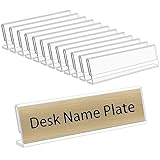 NIUBEE 12 Pack Acrylic 2x8 Name Plates for