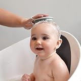 Shnuggle Baby Bath Brush Soft Silicone Bristles Grey Cradle Cap view 6