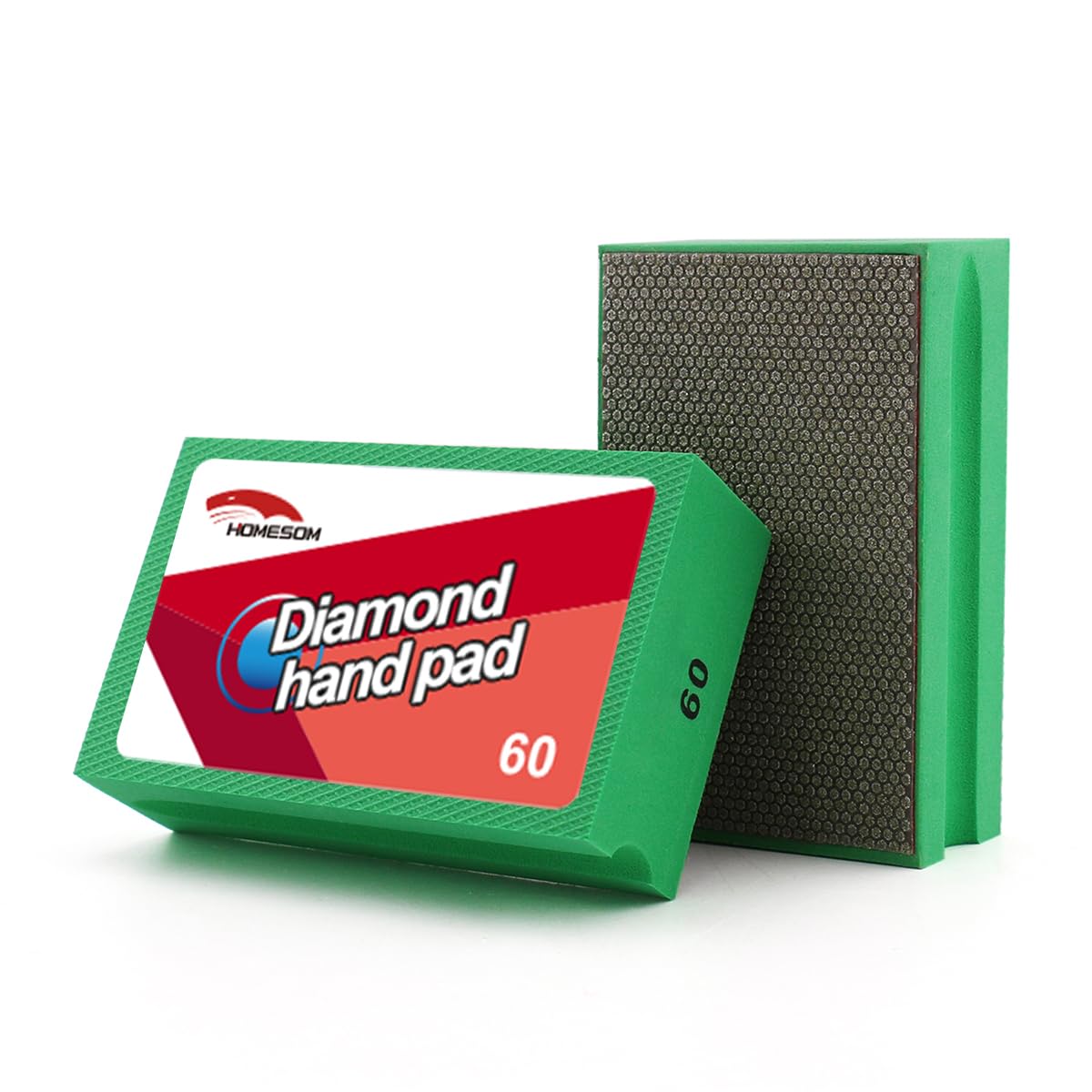 HOMESOM Diamond Hand Polishing Pads Electroplated Diamond Tools Pad Sanding block For Grante MarbIe Stone Glass 60 Grit