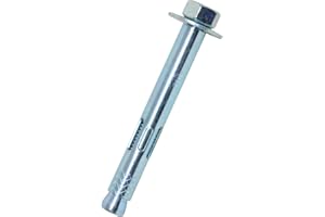 MAGIC HUB Concrete Sleeve Anchors 3/8" x 3" - 50 Pcs Hex Head Sleeve Anchors Concrete Bolts Hex Nut Sleeve Anchor Concrete Sleeve Anchor Hex Sleeve Anchors Zinc Plated (3/8" x 3")