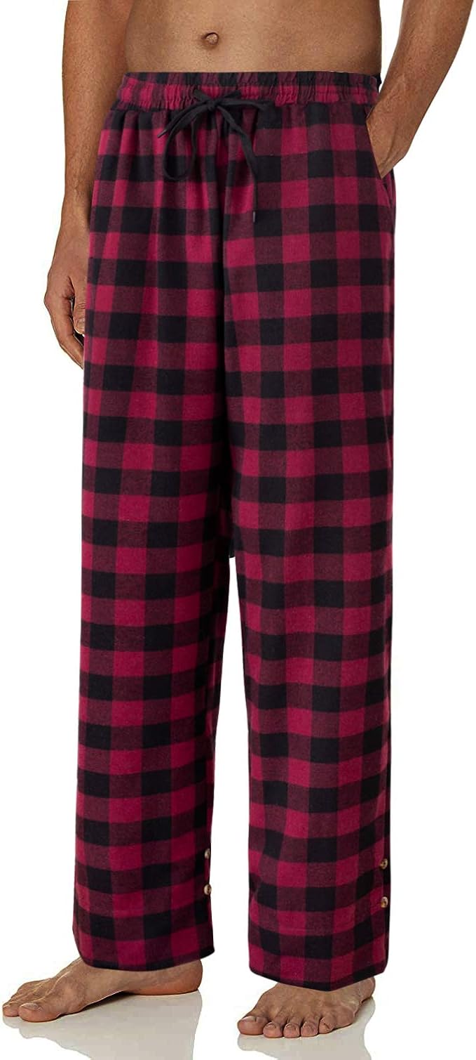 J.VER Men's Pajama Bottoms Pants Plaid Heavyweight Flannel